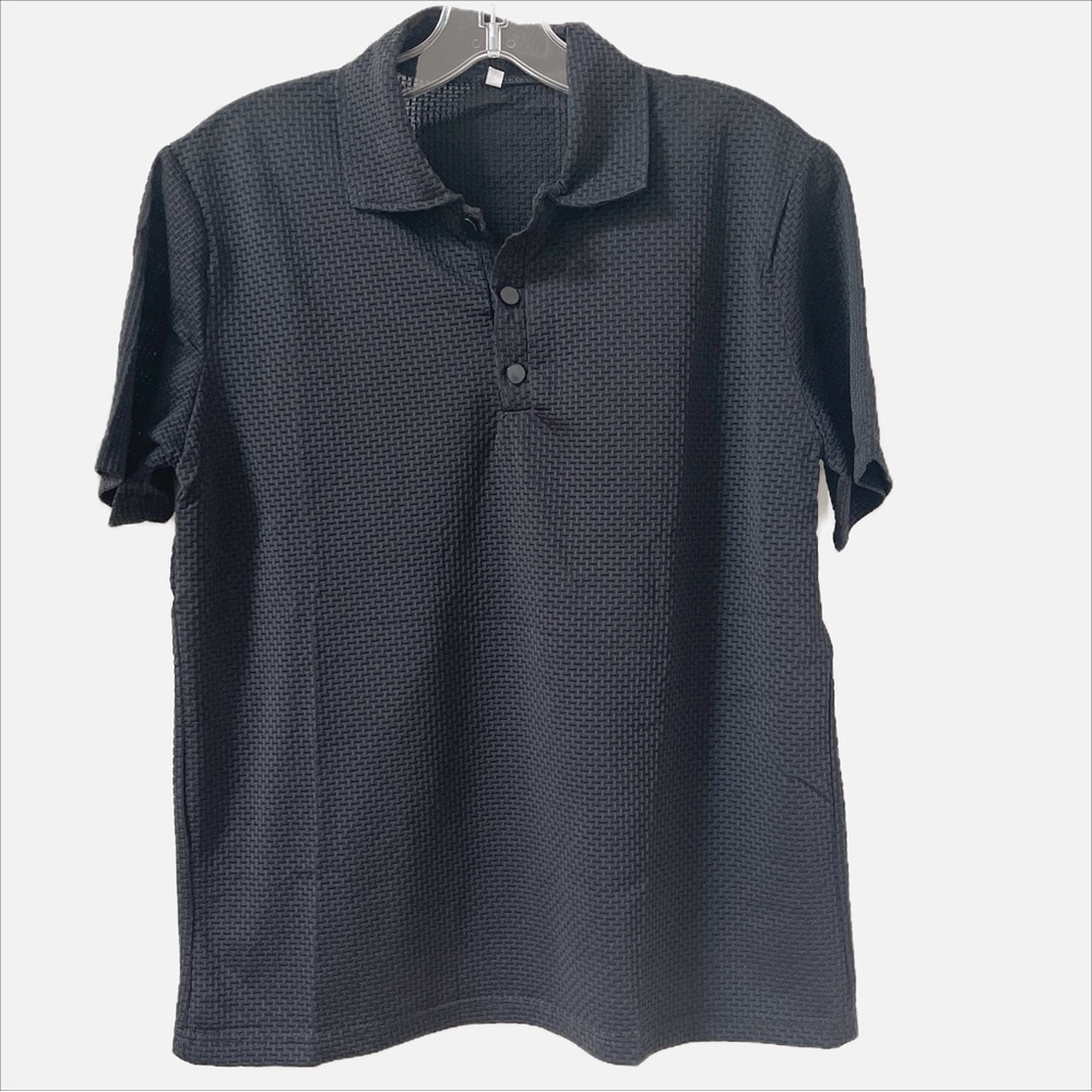 Tom Ralph The Davante Polo Men's Black Short Sleeve 3 Button Size Medium